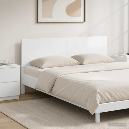 vidaXL Wall-Mounted Headboard BREDA High Gloss White Engineered Wood