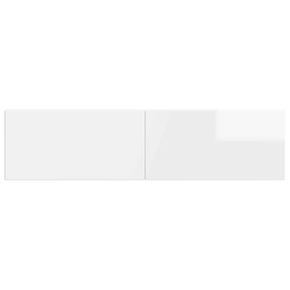 vidaXL Wall-Mounted Headboard BREDA High Gloss White Engineered Wood