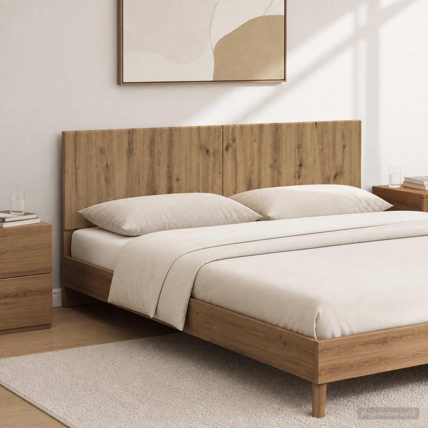 vidaXL Wall-Mounted Headboard BREDA Artisan Oak Engineered Wood