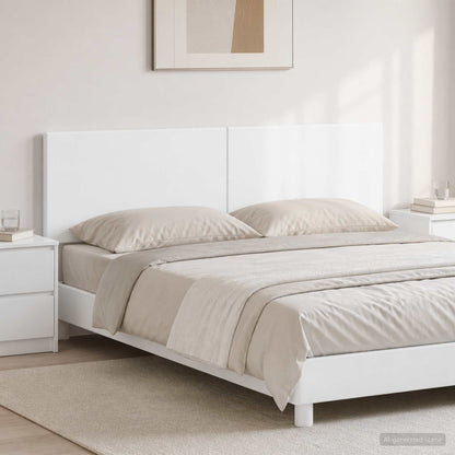 vidaXL Wall-Mounted Headboard BREDA White Engineered Wood