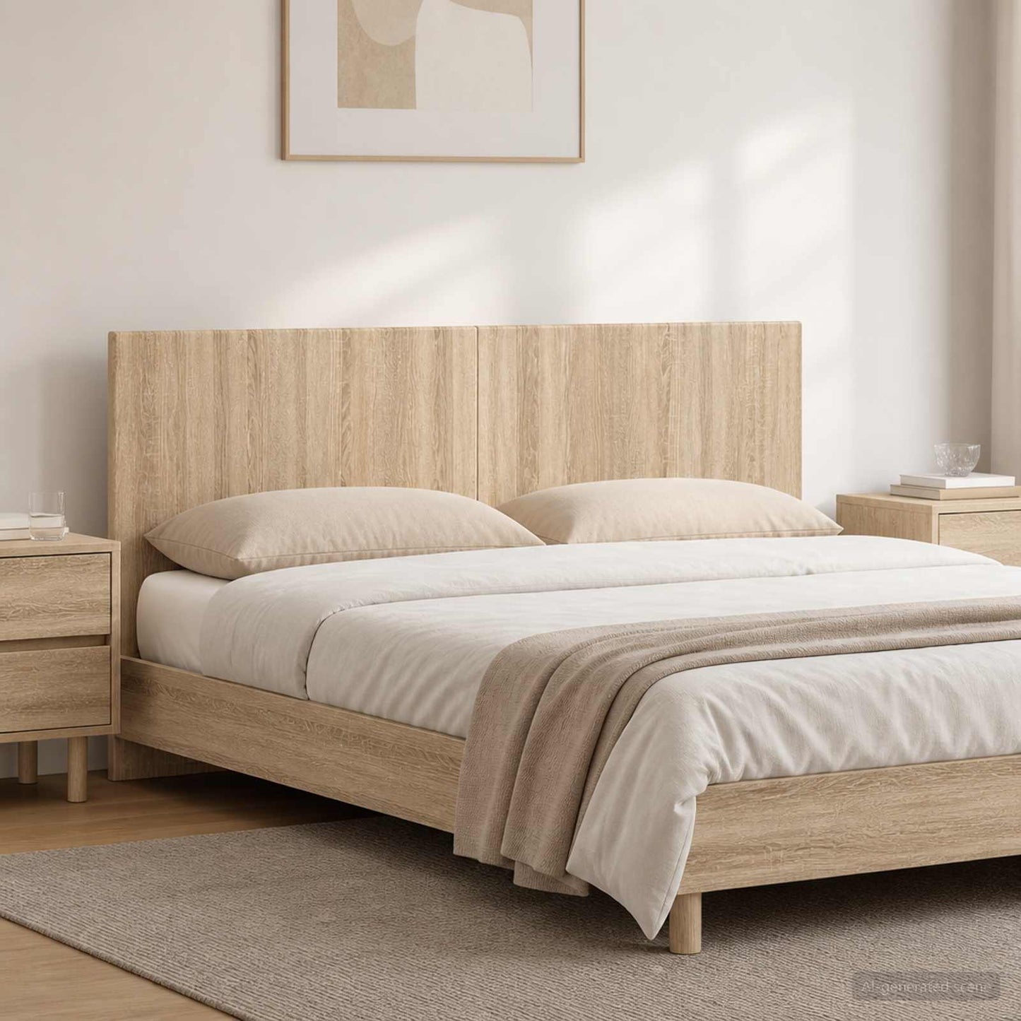 vidaXL Wall-Mounted Headboard BREDA Sonoma Oak Engineered Wood