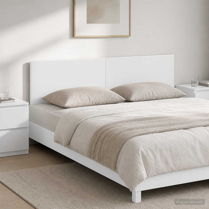 vidaXL Wall-Mounted Headboard BREDA High Gloss White Engineered Wood
