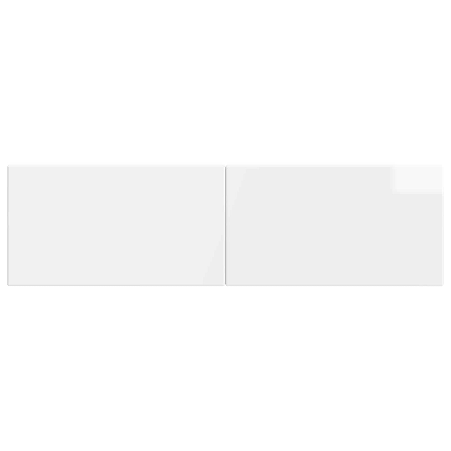 vidaXL Wall-Mounted Headboard BREDA High Gloss White Engineered Wood