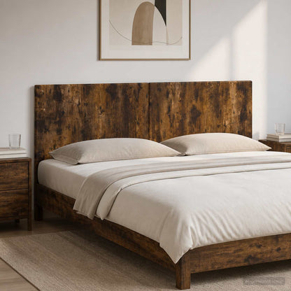vidaXL Wall-Mounted Headboard BREDA Smoked Oak Engineered Wood