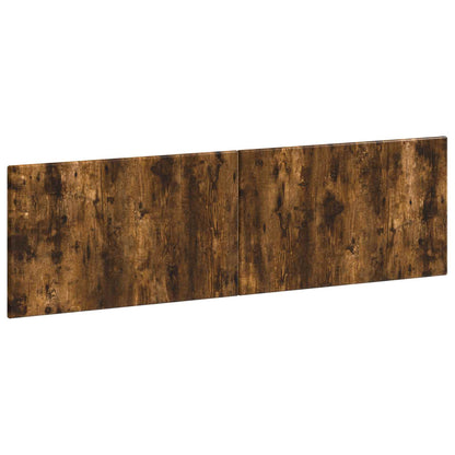 vidaXL Wall-Mounted Headboard BREDA Smoked Oak Engineered Wood