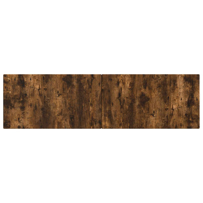 vidaXL Wall-Mounted Headboard BREDA Smoked Oak Engineered Wood
