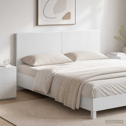 vidaXL Wall-Mounted Headboard BREDA High Gloss White Engineered Wood