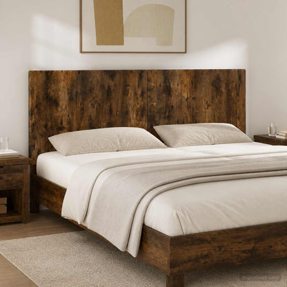 vidaXL Wall-Mounted Headboard BREDA Smoked Oak Engineered Wood