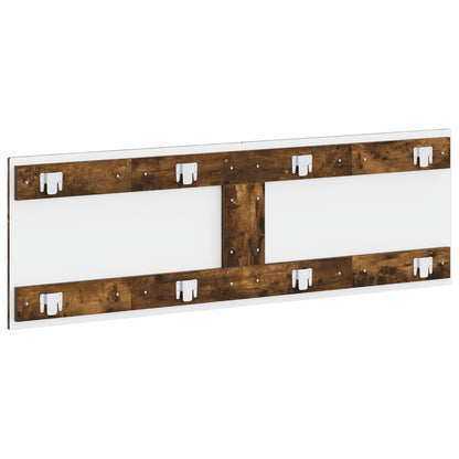 vidaXL Wall-Mounted Headboard BREDA Smoked Oak Engineered Wood