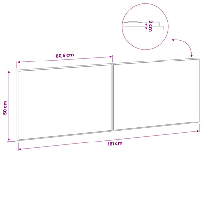 vidaXL Wall-Mounted Headboard BREDA Smoked Oak Engineered Wood