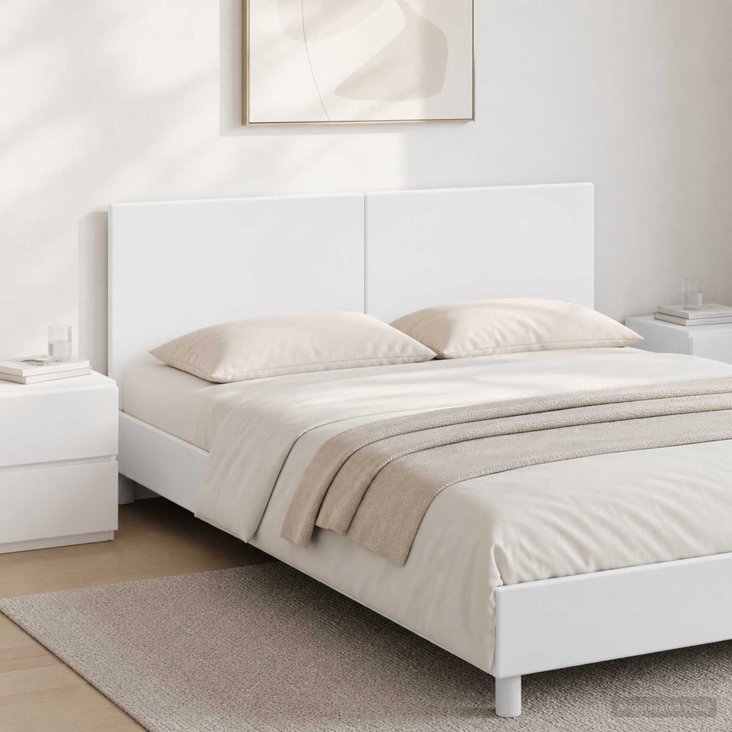 vidaXL Wall-Mounted Headboard BREDA White Engineered Wood