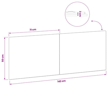 vidaXL Wall-Mounted Headboard BREDA High Gloss White Engineered Wood