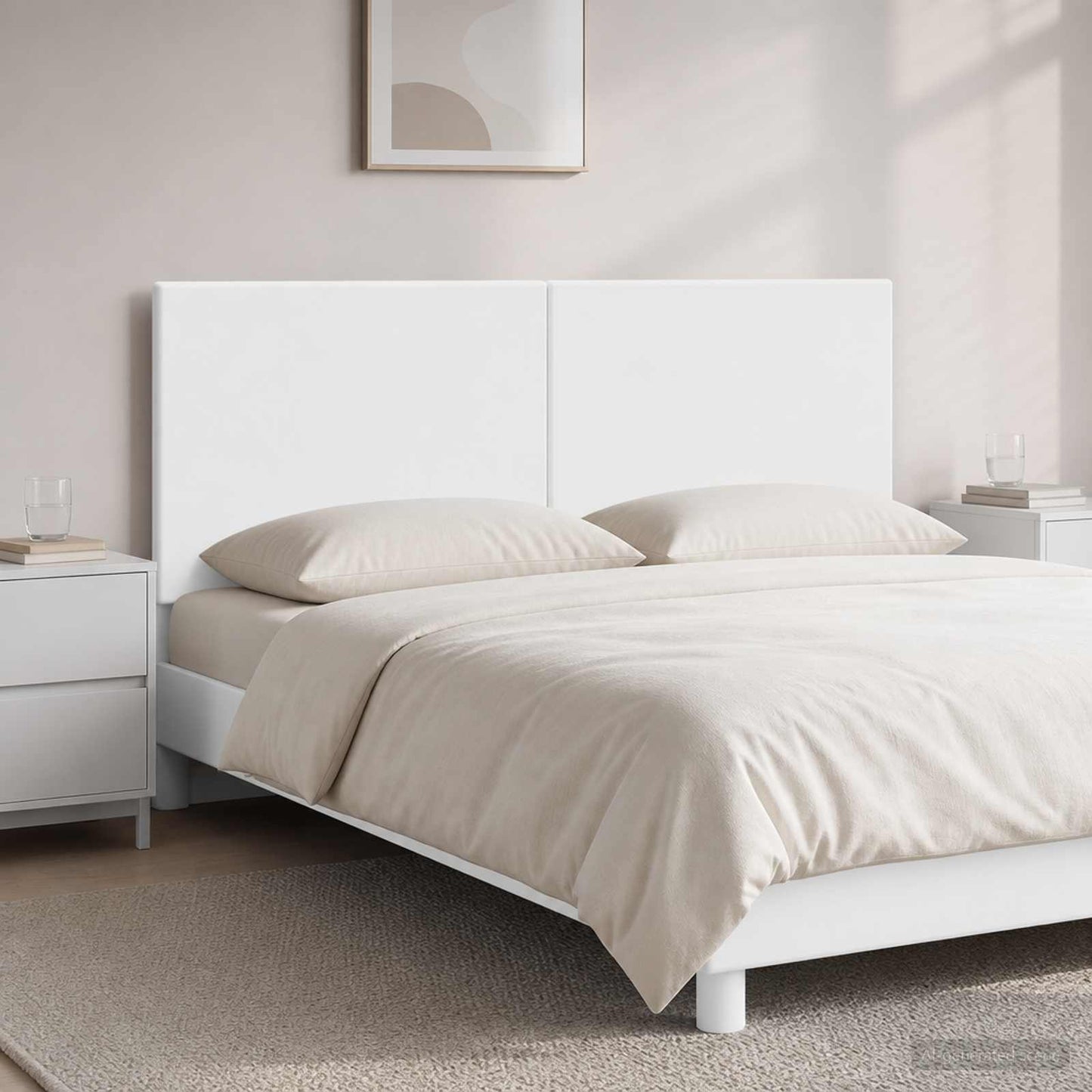 vidaXL Wall-Mounted Headboard BREDA White Engineered Wood