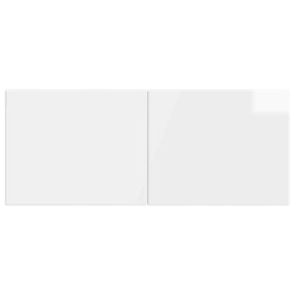 vidaXL Wall-Mounted Headboard BREDA High Gloss White Engineered Wood