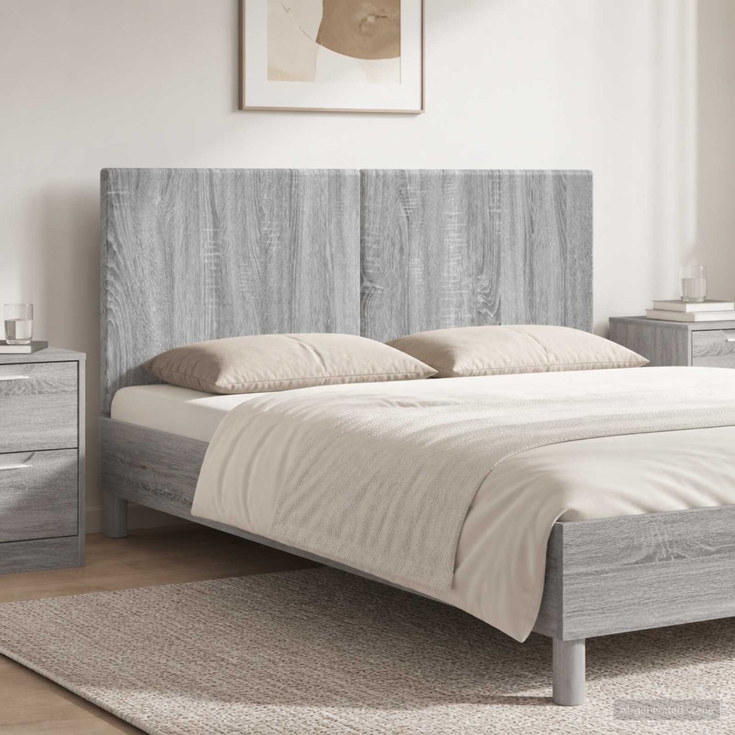 vidaXL Wall-Mounted Headboard BREDA Grey Sonoma Engineered Wood