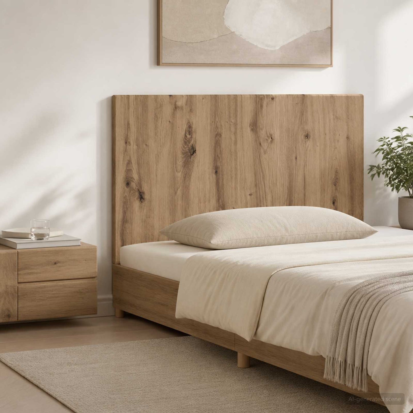 vidaXL Wall-Mounted Headboard BREDA Artisan Oak Engineered Wood