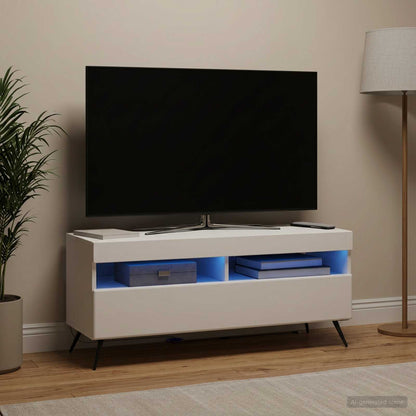 vidaXL LED TV Cabinet White Engineered Wood