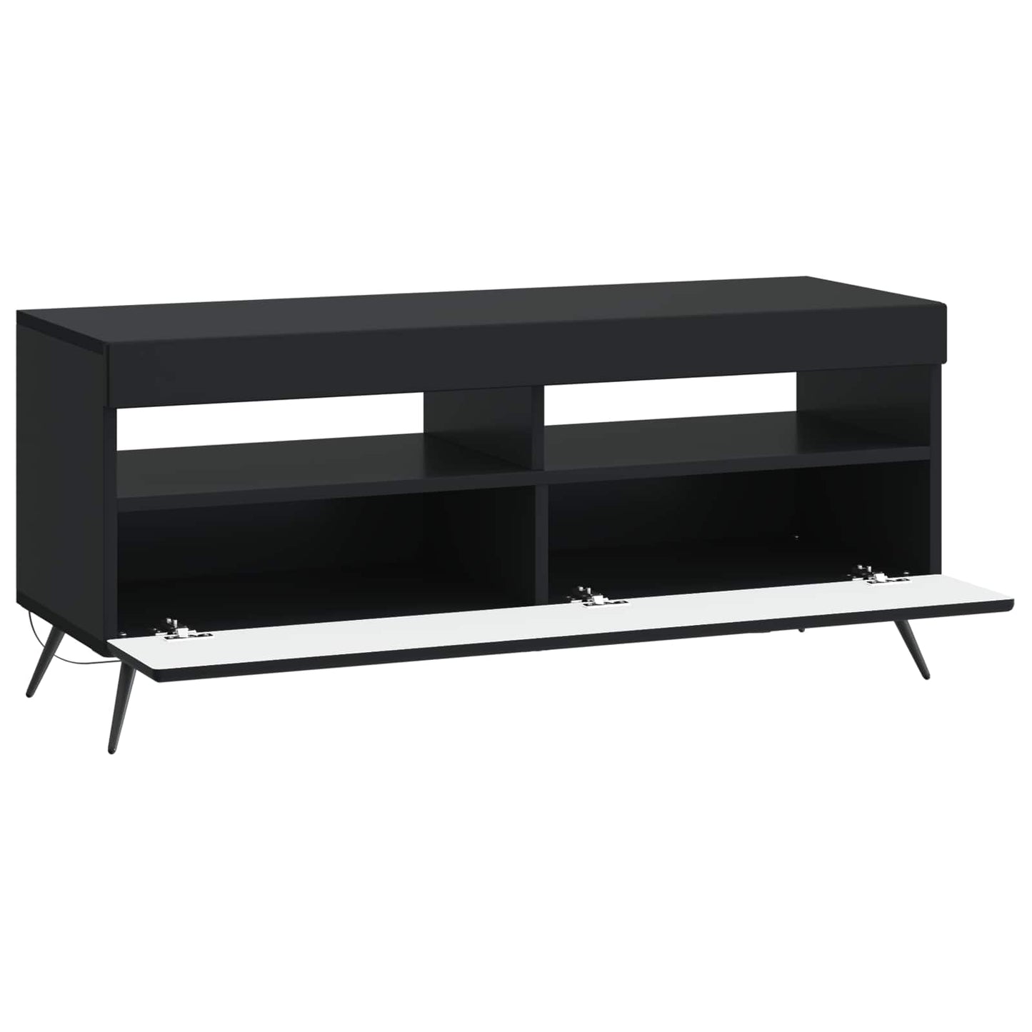 vidaXL LED TV Cabinet Black Engineered Wood