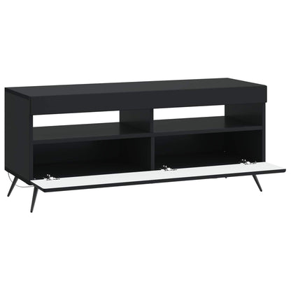 vidaXL LED TV Cabinet Black Engineered Wood