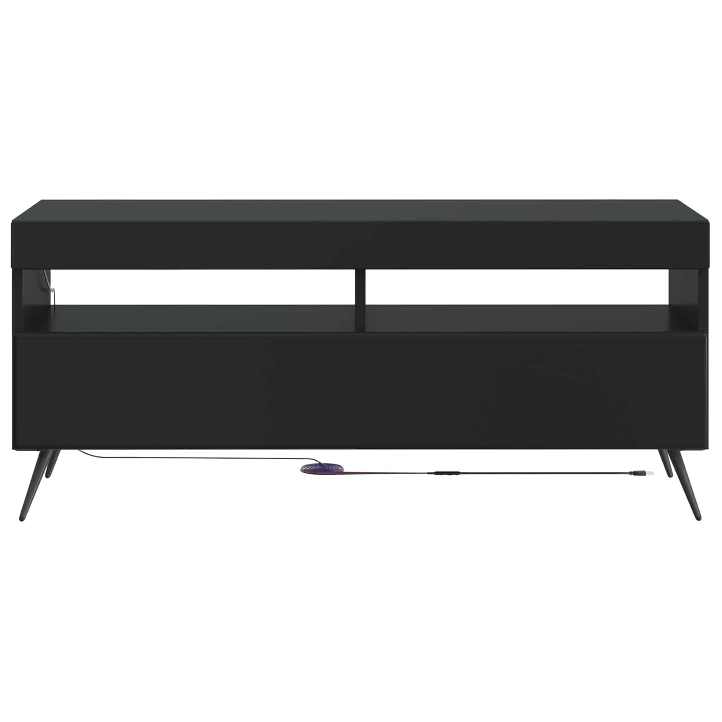 vidaXL LED TV Cabinet Black Engineered Wood