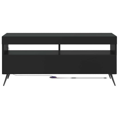 vidaXL LED TV Cabinet Black Engineered Wood