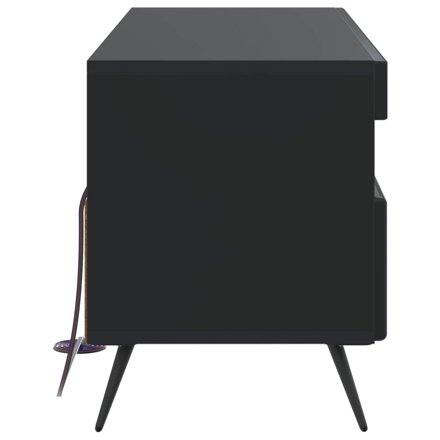 vidaXL LED TV Cabinet Black Engineered Wood
