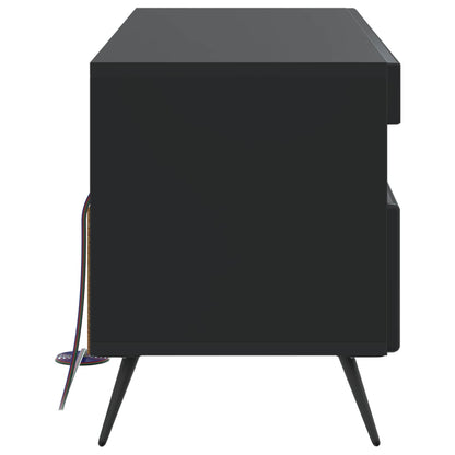vidaXL LED TV Cabinet Black Engineered Wood