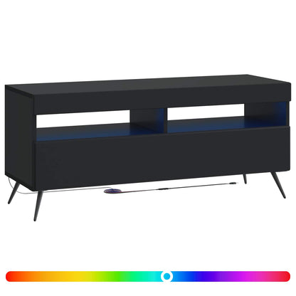 vidaXL LED TV Cabinet Black Engineered Wood