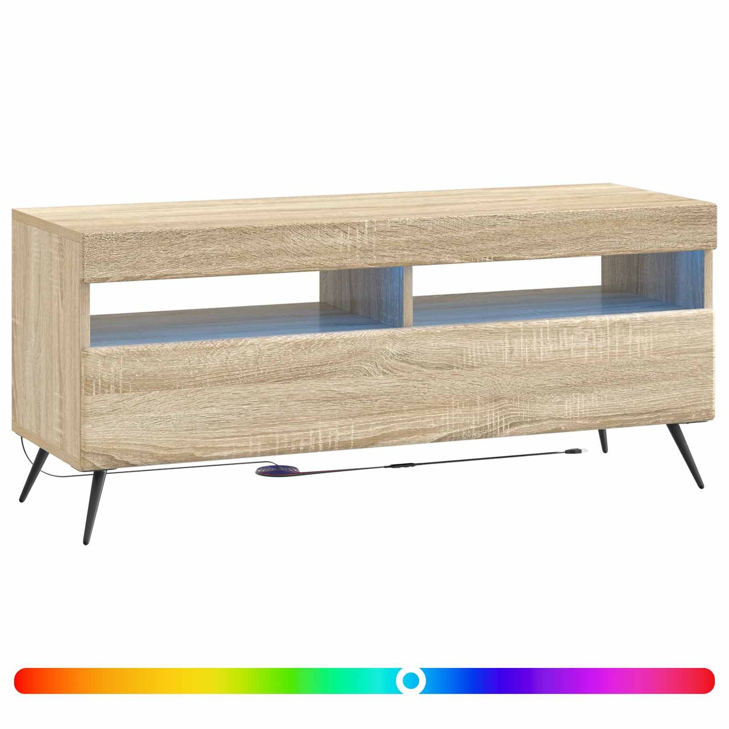 vidaXL LED TV Cabinet Sonoma Oak Engineered Wood