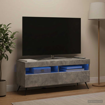 vidaXL LED TV Cabinet Concrete Grey Engineered Wood