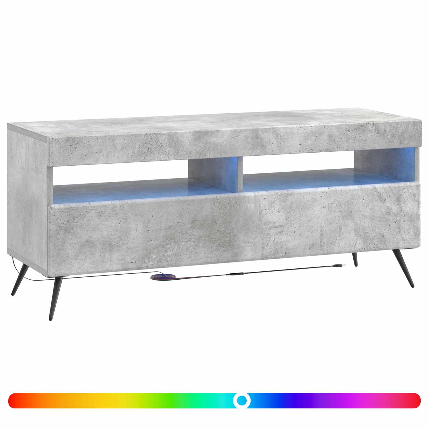 vidaXL LED TV Cabinet Concrete Grey Engineered Wood