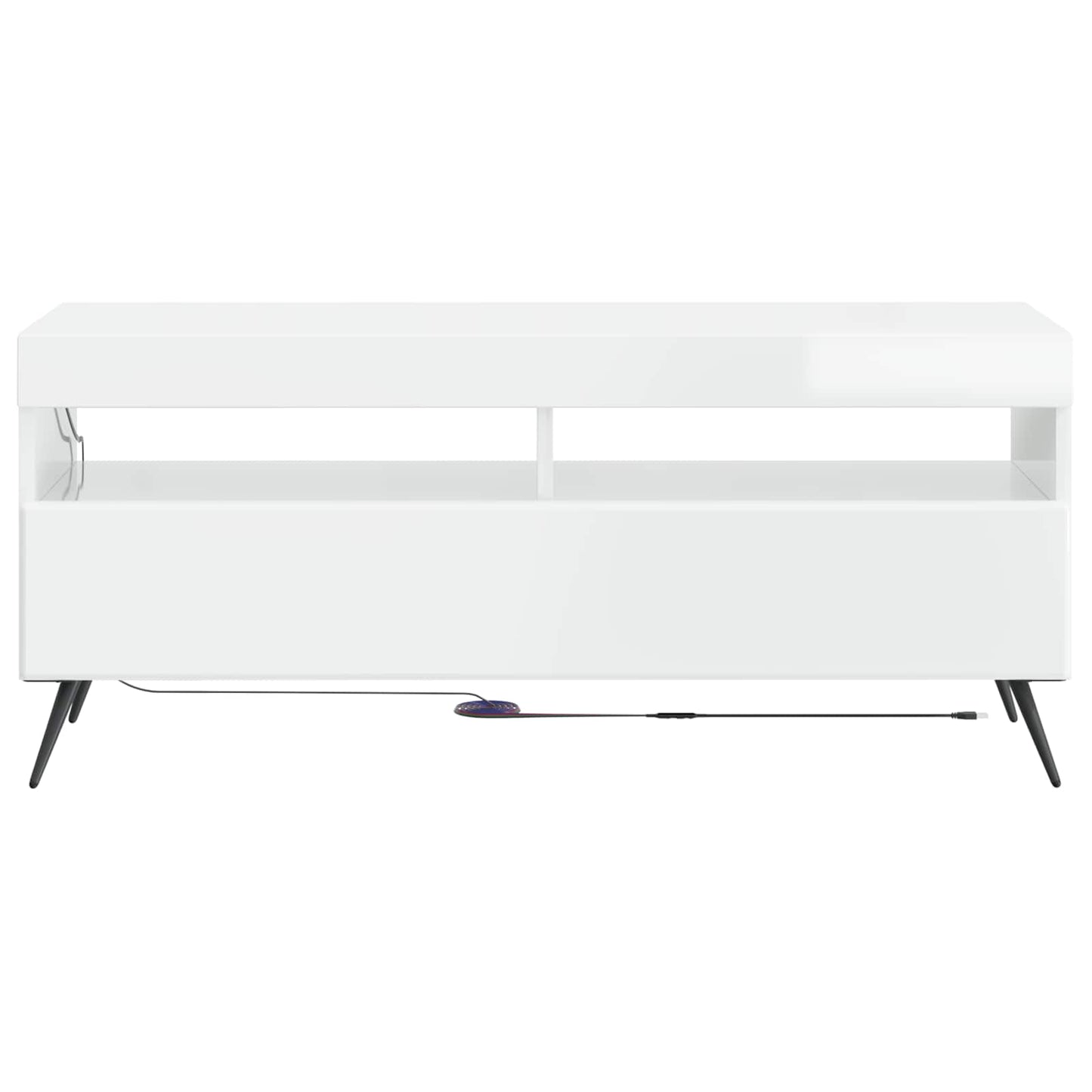 vidaXL LED TV Cabinet High Gloss White Engineered Wood
