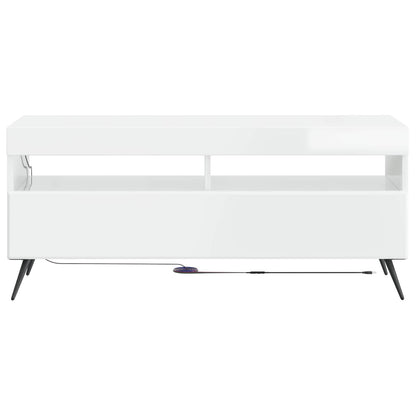 vidaXL LED TV Cabinet High Gloss White Engineered Wood