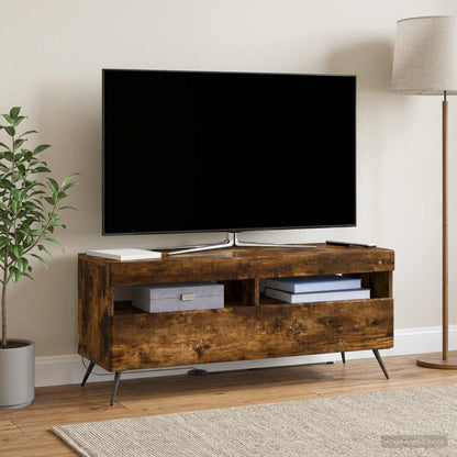 vidaXL LED TV Cabinet Smoked Oak Engineered Wood