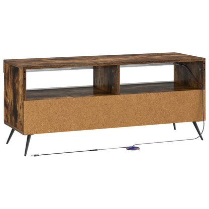 vidaXL LED TV Cabinet Smoked Oak Engineered Wood