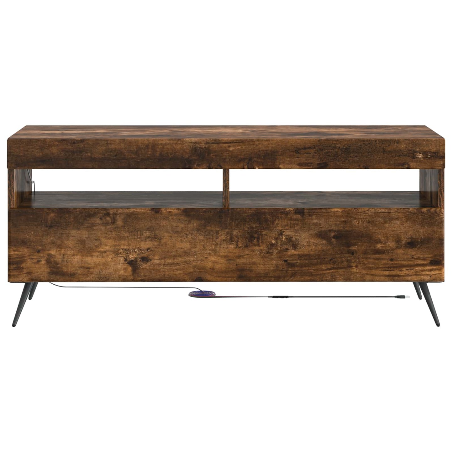vidaXL LED TV Cabinet Smoked Oak Engineered Wood
