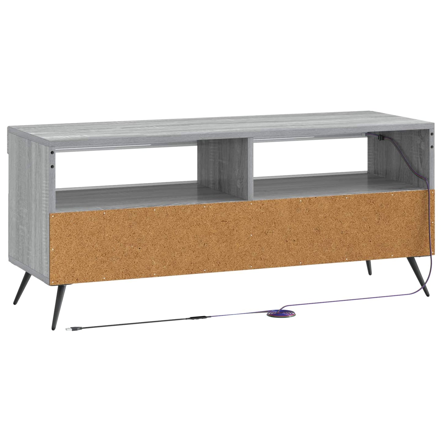 vidaXL LED TV Cabinet Grey Sonoma Engineered Wood
