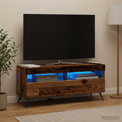 vidaXL LED TV Cabinet Old Wood Engineered Wood