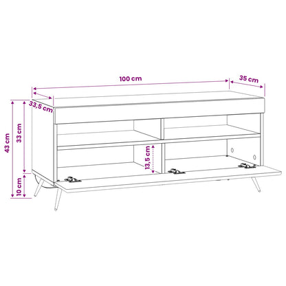 vidaXL LED TV Cabinet Old Wood Engineered Wood