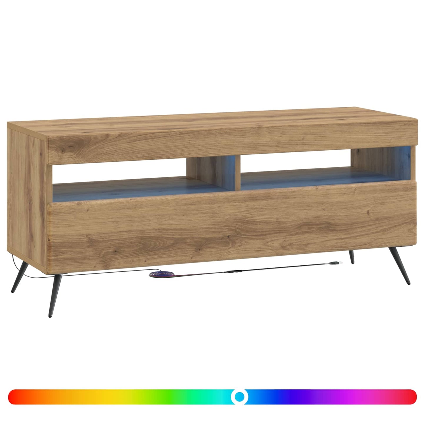 vidaXL LED TV Cabinet Old Wood Engineered Wood