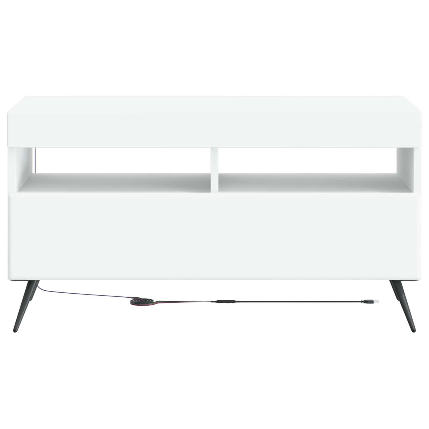 vidaXL LED TV Cabinet White Engineered Wood