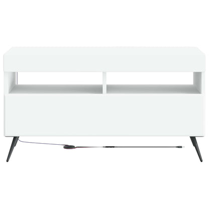 vidaXL LED TV Cabinet White Engineered Wood