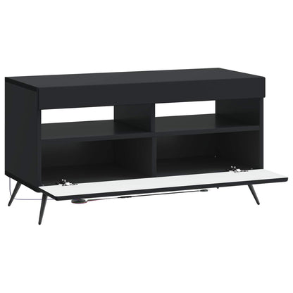 vidaXL LED TV Cabinet Black Engineered Wood