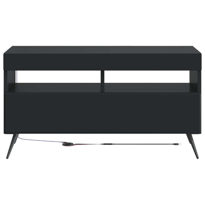 vidaXL LED TV Cabinet Black Engineered Wood
