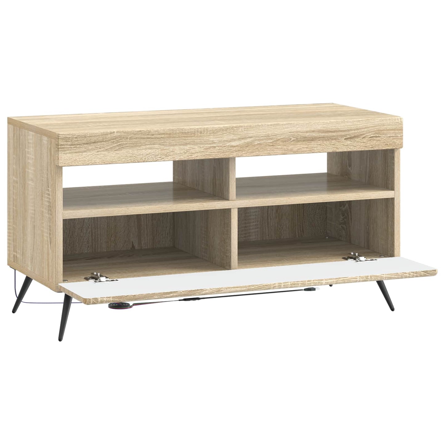 vidaXL LED TV Cabinet Sonoma Oak Engineered Wood