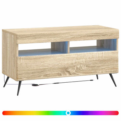 vidaXL LED TV Cabinet Sonoma Oak Engineered Wood