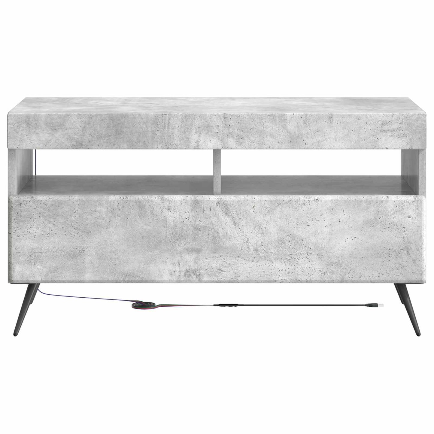 vidaXL LED TV Cabinet Concrete Grey Engineered Wood