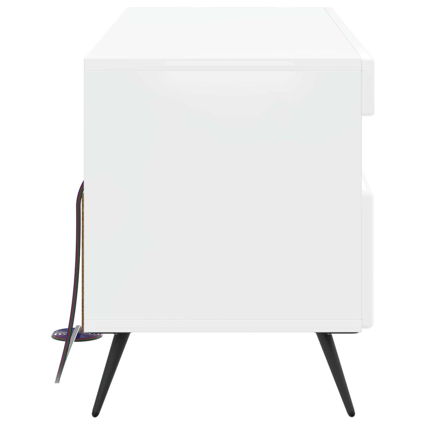 vidaXL LED TV Cabinet High Gloss White Engineered Wood