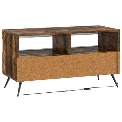vidaXL LED TV Cabinet Smoked Oak Engineered Wood