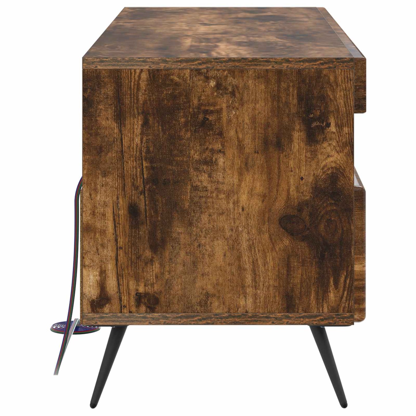 vidaXL LED TV Cabinet Smoked Oak Engineered Wood